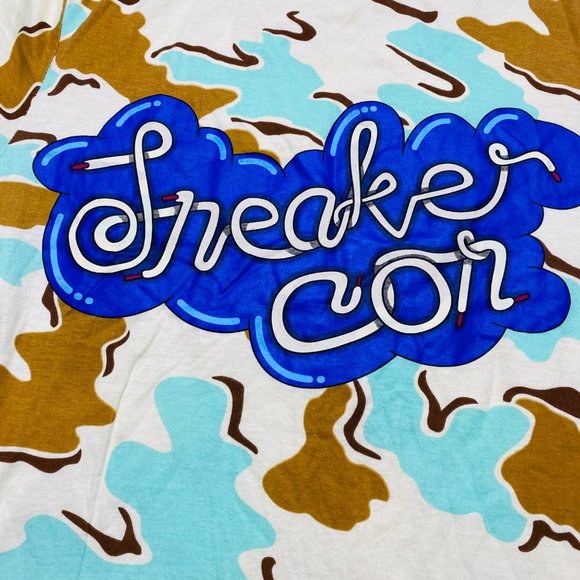 Sneaker Con Official Merch Mens Camo Graphic Logo Short Sleeve TShirt Size Small - Picture 3 of 10